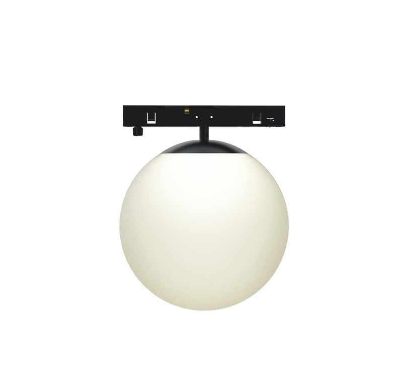 Mini corp de iluminat magnetic negru 24V DC 7W 3000K 650LM 230° RA90 5 ANI Φ100MM STICLĂ OPALĂ [1]