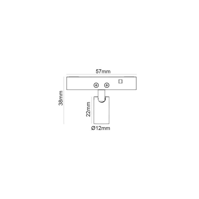 Mini Spot Magnetic zoom negru  24V DC 1W 4000K 85LM 24° RA90 5 ANI Φ12*22(38)ΜΜ [2]