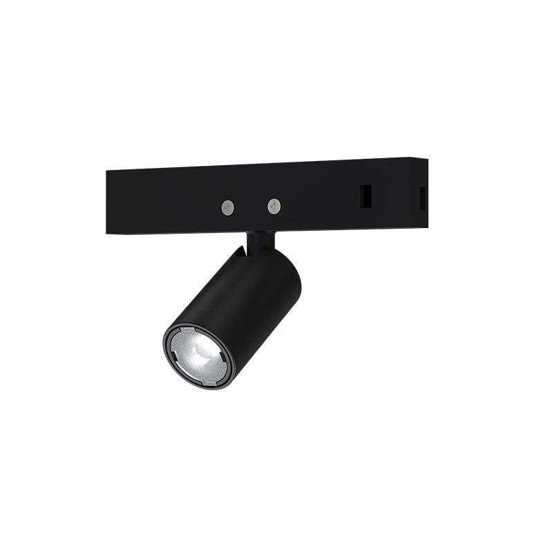 Mini Spot Magnetic zoom negru  24V DC 1W 4000K 85LM 24° RA90 5 ANI Φ12*22(38)ΜΜ [1]