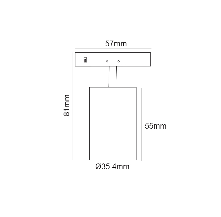 Mini Spot Magnetic zoom negru 24V DC 5W 4000K 500LM max. 20-60° RA90 5 ANI Φ35,4*55(81)ΜΜ [2]