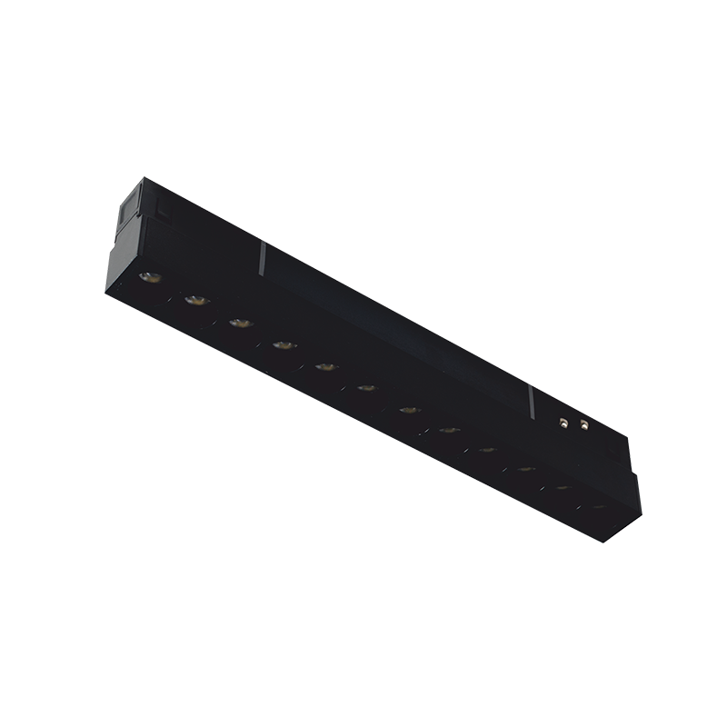 Proiector liniar magnetic negru Mat 48V Dc 12W 3000K 1000Lm 36° osram Ra90 L220mm [2]