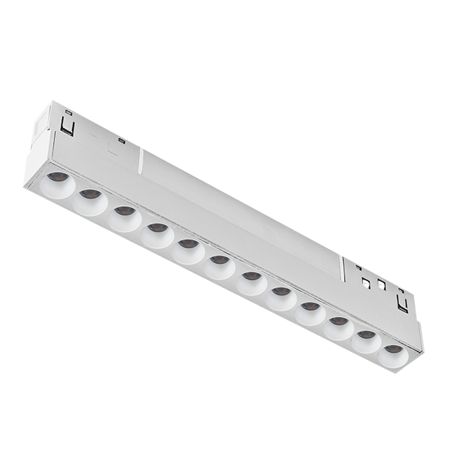 Proiector liniar magnetic alb mat 48V Dc 12W 3000K 1000Lm 36° osram Ra90 L220mm [2]