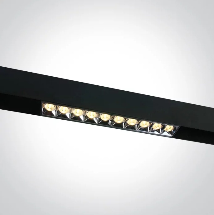 Proiector liniar magnetic negru mat 48V Dc 24W 4000K 2200Lm 36° osram Ra90 L436mm [1]