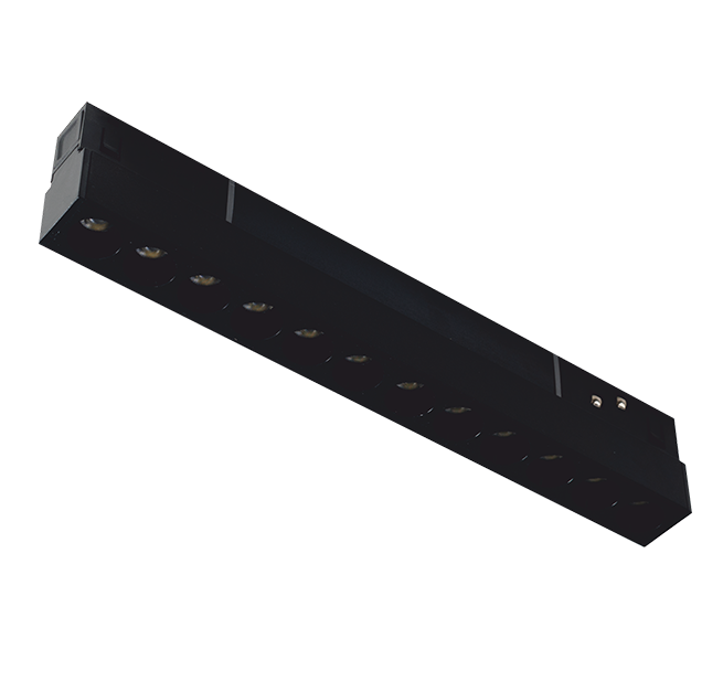 Proiector liniar magnetic negru Mat 48V Dc 12W 3000K 1000Lm 36° osram Ra90 L220mm [3]