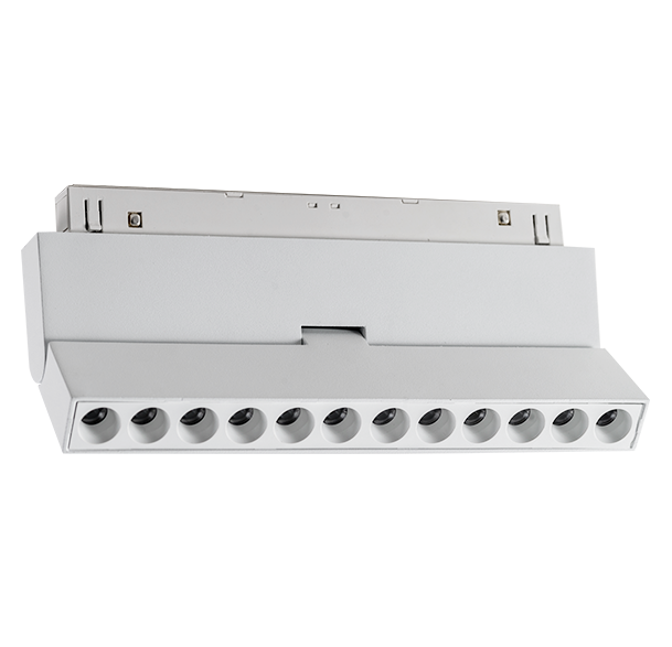 Proiector liniar magnetic pliabil alb mat 48V Dc Dc 12W 3000K 1000Lm 24° Osram Ra90 L220mm [2]