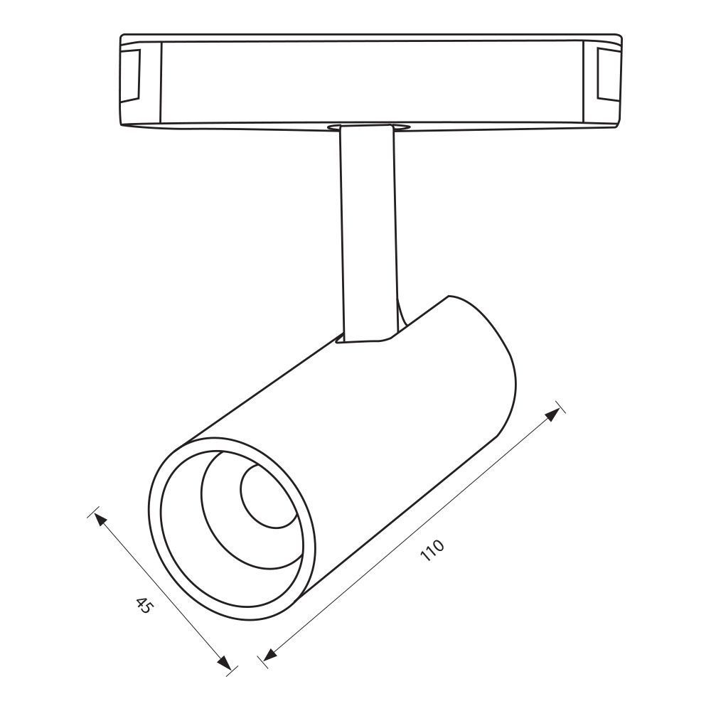 Spot LED magnetic UMBRIA LED ∙ 12W ∙ Negru ∙ 4000K [2]