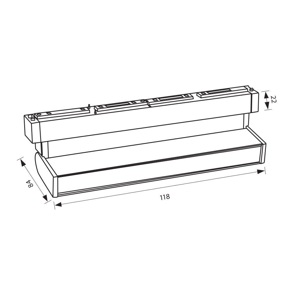 Corp de iluminat magnetic LED CORSO LED ∙ 6W ∙ Negru ∙ 4000K [2]