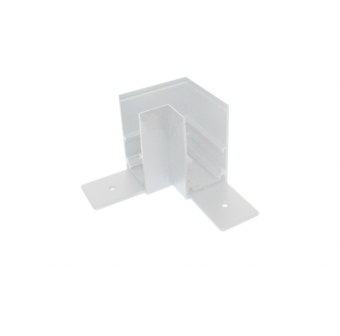 Proiectoare pe sina magnetica 48V - Conector alb mat 90° pentru sina aplicata/suspendata