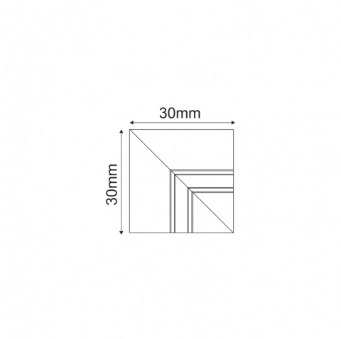 Conector de colt incastrat negru mat 90° pentru mini sina magnetica TRIMLESS TMT*MB [1]