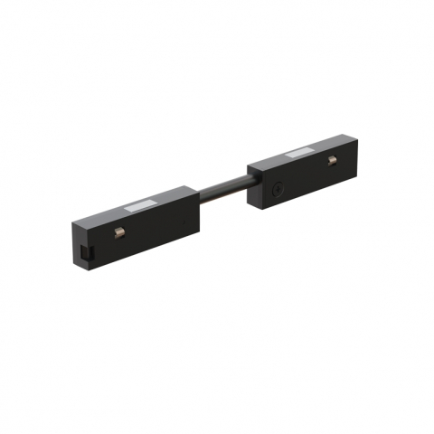 Proiectoare pe sina magnetica SLIM 24V - Conector electric de colt negru cu cablu pentru mini sina magnetica 24V DC