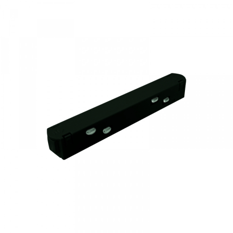 Proiectoare pe sina magnetica 48V - Conector electric drept negru mat pentru dina magnetica 48V Dc