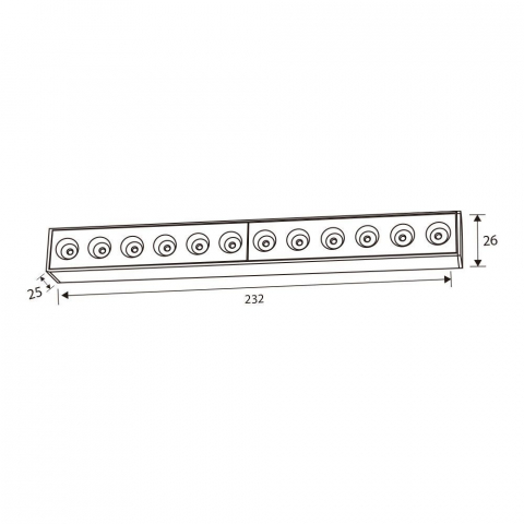 Corp de iluminat magnetic LED DIVISION LED ∙ 12W ∙ Negru ∙ 3000K [1]