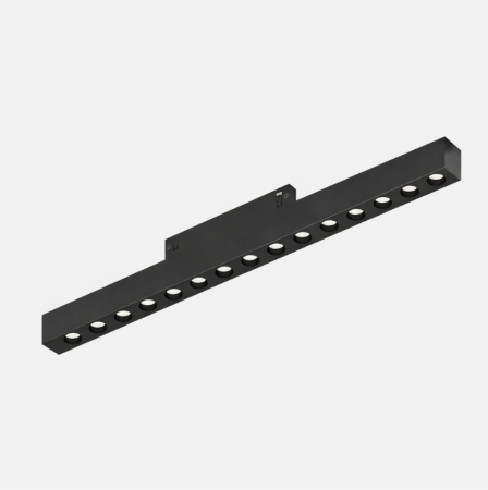 Proiectoare pe sina magnetica SLIM 24V - Corp liniar grila Magnetic Negru 24V DC 12W 3000K 684LM 24° RA90 L232MM
