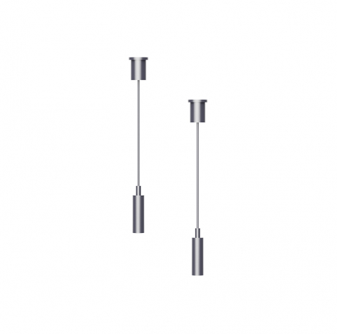 Proiectoare pe sina magnetica SLIM 24V - Kit de montare (set de 2 buc) pentru mini sina magnetica neagra cu sarma de otel 2 M si accesorii de instalare