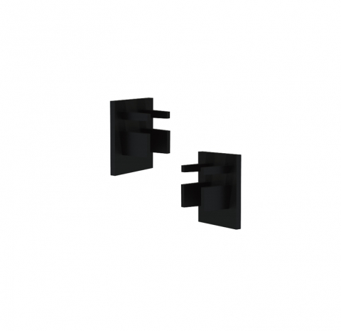 Proiectoare pe sina magnetica SLIM 24V - Dopuri negre (set de 2 buc) pentru mini sina magnetica