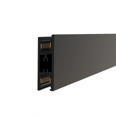 Proiectoare pe sina magnetica SLIM 24V - Mini sina magnetica sus/jos 24V DC 2M negru mat