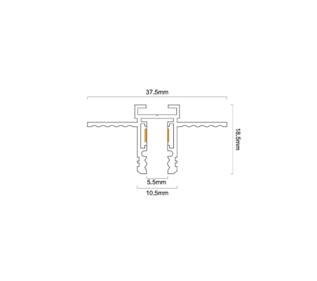 Sina magnetica mini 24V DC negru mat incastrat 1M [1]