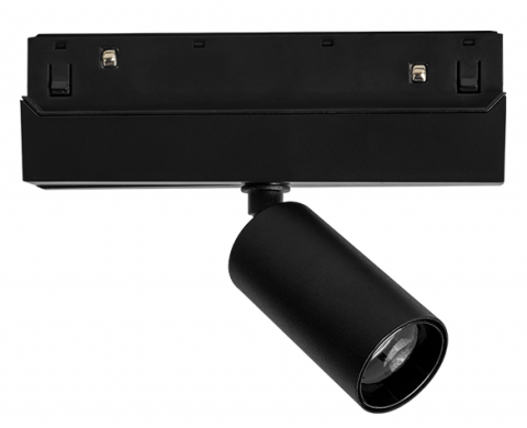 Mini spot led magnetic negru mat 48V Dc 6W 3000K 600Lm 24° Osram Ra90 Φ30*60mm [1]