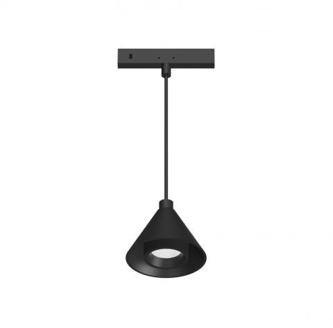 Proiectoare pe sina magnetica SLIM 24V - Mini corp de iluminat suspendat magnetic negru 24V DC 2W 3000K 160LM 36° RA90 5 ANI Φ45*35,5(1000)ΜΜ