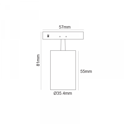 Mini Spot Magnetic zoom negru 24V DC 5W 3000K 470lm max. 20-60° RA90 5 YRS Φ35,4*55(81)ΜΜ [1]
