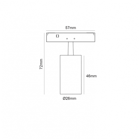 Mini Spot Magnetic zoom negru 24V DC 2W 4000K 190LM 24° RA90 5 ANI Φ26*46(72)ΜΜ [1]