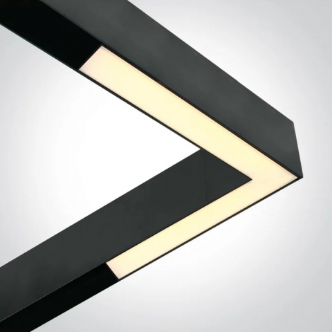 Liniar led magnetic - Proiector liniar 90° corner magnetic negru mat 48V dc 20W 3000K 1600Lm 110° osram Ra90 L322*307Mm