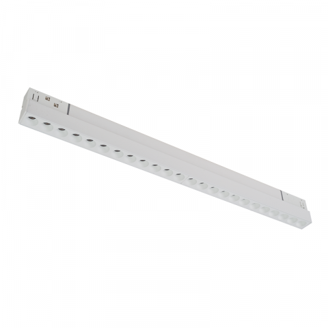 Liniar led magnetic •••• - Proiector liniar magnetic alb mat 48V Dc 24W 4000K 2200Lm 36° osram Ra90 L436Mm