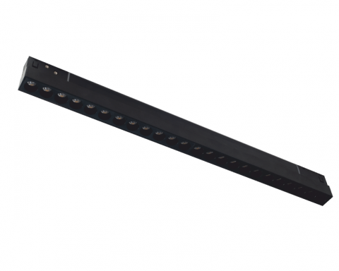 Proiector liniar magnetic negru mat 48V Dc 24W 3000K 2050Lm 36° osram Ra90 L436mm [2]