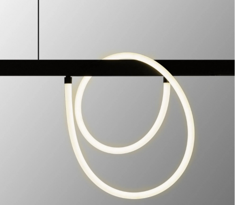 Neon led magnetic negru mat 48V Dc 20W 4000K 1550Lm 360° Ra90 Φ22*1000mμ [2]