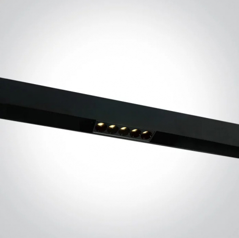 Proiectoare pe sina magnetica 48V - Proiector liniar magnetic negru mat 48V Dc 6W 3000K 500Lm 36° osram Ra90 L112Mm