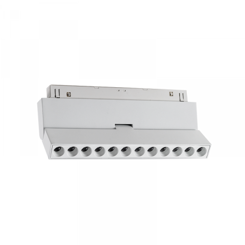 Liniar led magnetic •••• - Proiector liniar magnetic pliabil alb mat 48V Dc Dc 12W 3000K 1000Lm 24° Osram Ra90 L220mm