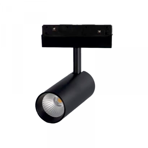 Spot led magnetic - Spot led magnetic negru mat 48V Dc 12W 3000K 750Lm 36° osram Ra90 Φ50*110mm