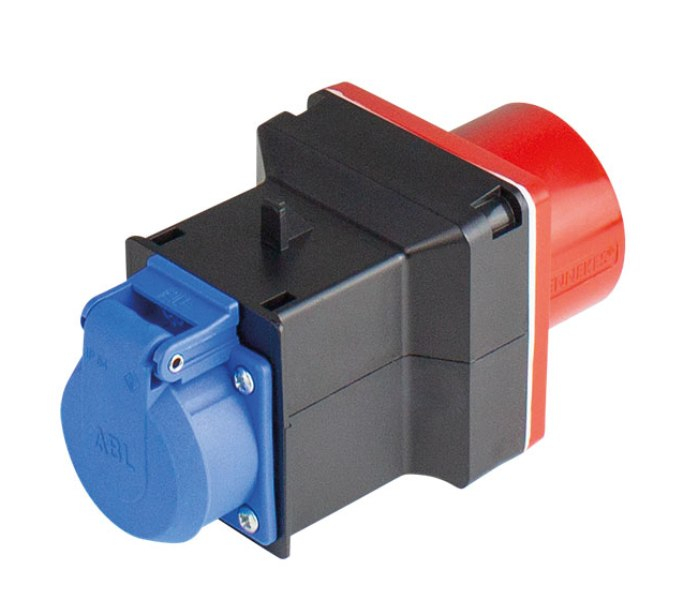 Stecher adaptor de la trifazic 5 poli 16A 11kw la monofazic 16A IP44 [2]