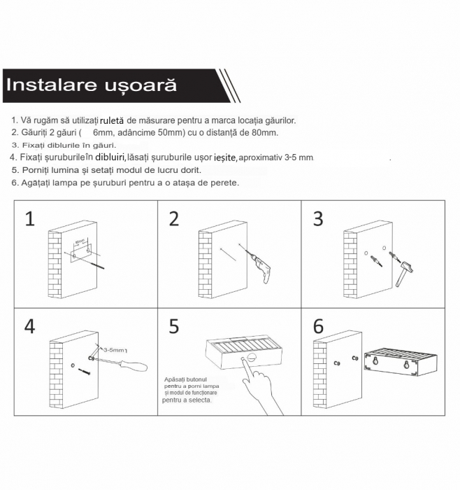 Aplică de exterior 3W 350lm 4000K IP65 felinar solar de perete culoare neagră ABS + PC detectie 140°x70° pana la 6 metri, baterie  18650, 3.7V, 1200mAh, 4.44Wh [6]
