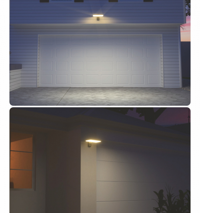 Aplică solară LED reglabilă FLAT 15W 2000lm 4000K neagră , 3000K, 4000K, 6000K ( CCT selectabil ) IP65 [4]