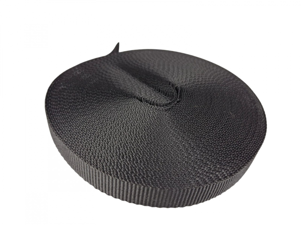 Bandă de asamblare țesătură neagră, bandă de fixare 15x1,3 mm polipropilenă 15 m lungime [4]
