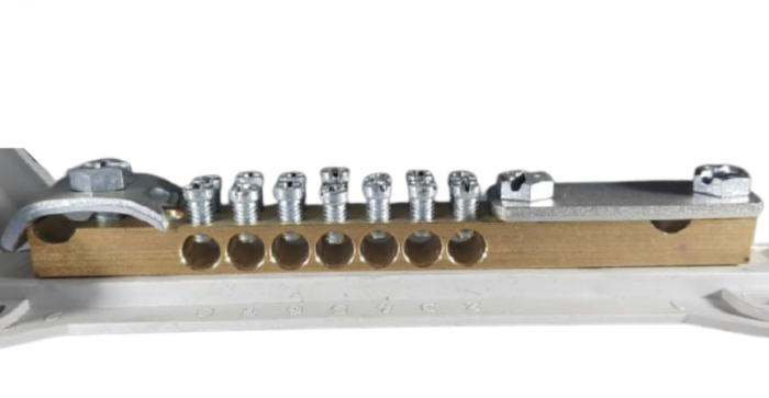 Bara egalizare de potential 2x7x6-25 mm² pentru platbanda 30x4 conductor 8-10mm [6]
