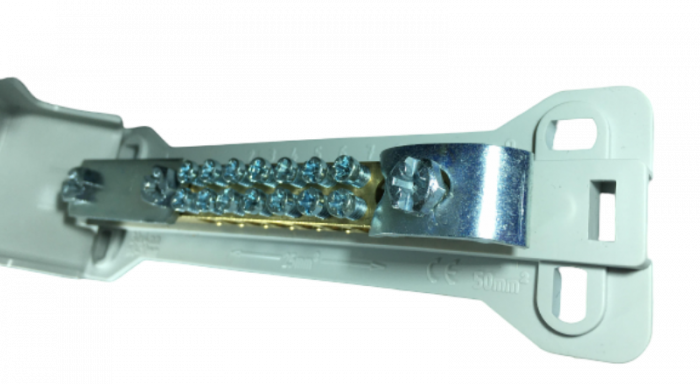 Bara egalizare de potential 2x7x6-25 mm² pentru platbanda 30x4 conductor 8-10mm [4]