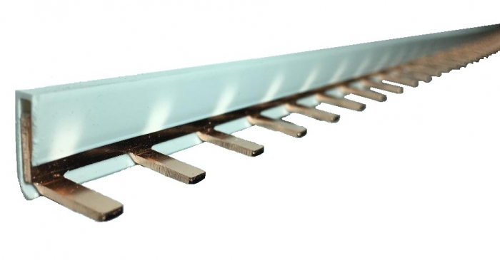 Bara punte pieptene busbar 1 pol 63A 1 metru 57 pini pentru  conexiuni sigurante [3]