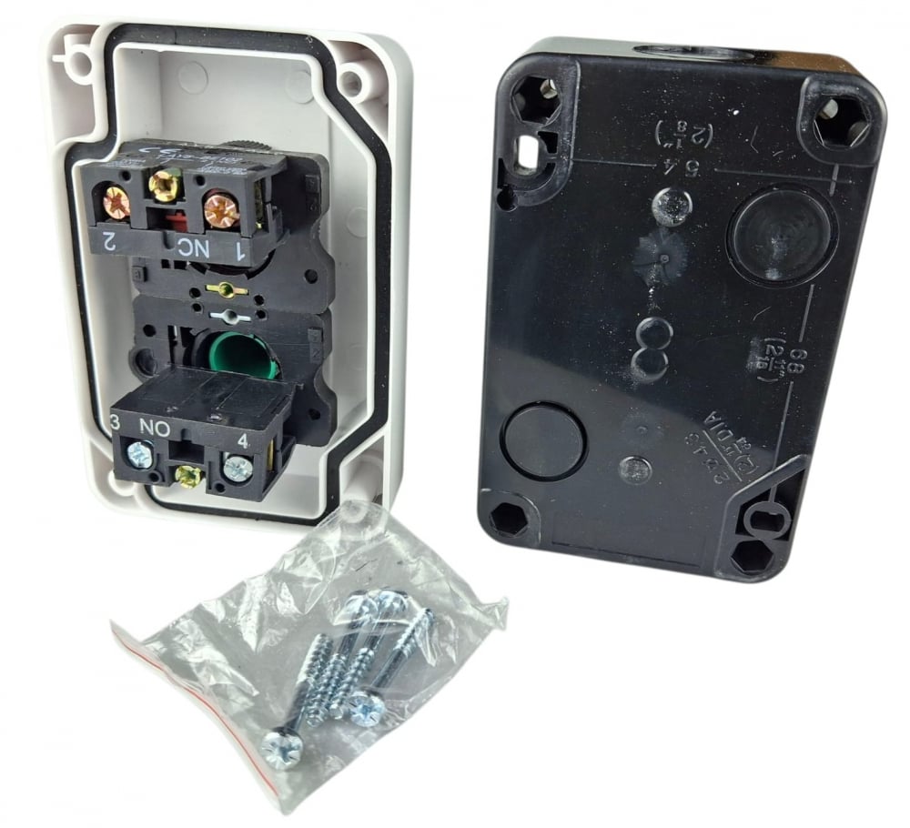 Buton de comanda verde si rosu START - STOP NO + NC 6A 230V IP65 [6]
