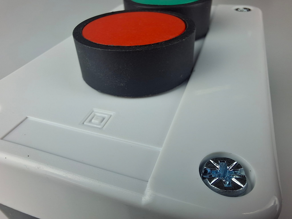 Buton de comanda verde si rosu START - STOP NO + NC 6A 230V IP65 [9]