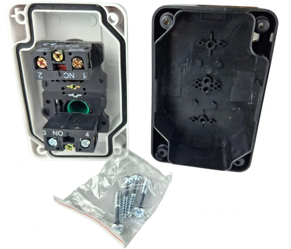 Buton de comanda verde si rosu START - STOP NO + NC 6A 230V IP65 [7]