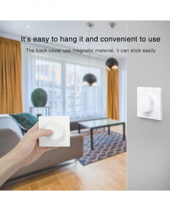 Buton Mi-Light MiBoxer și panou de comutare rotativ Telecomandă LED albă K1 [6]