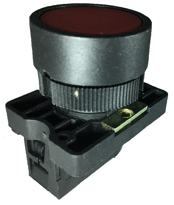 Buton rosu simplu fara lumina cu revenire pentru tablouri electrice 1NC 6A 230V [4]