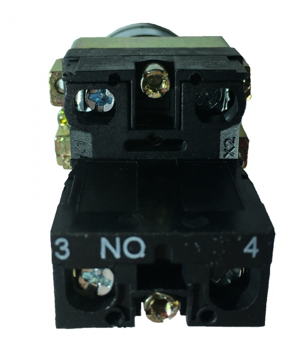 Buton verde iluminat cu revenire pentru tablouri electrice 1NO 6A 1W 230V [4]