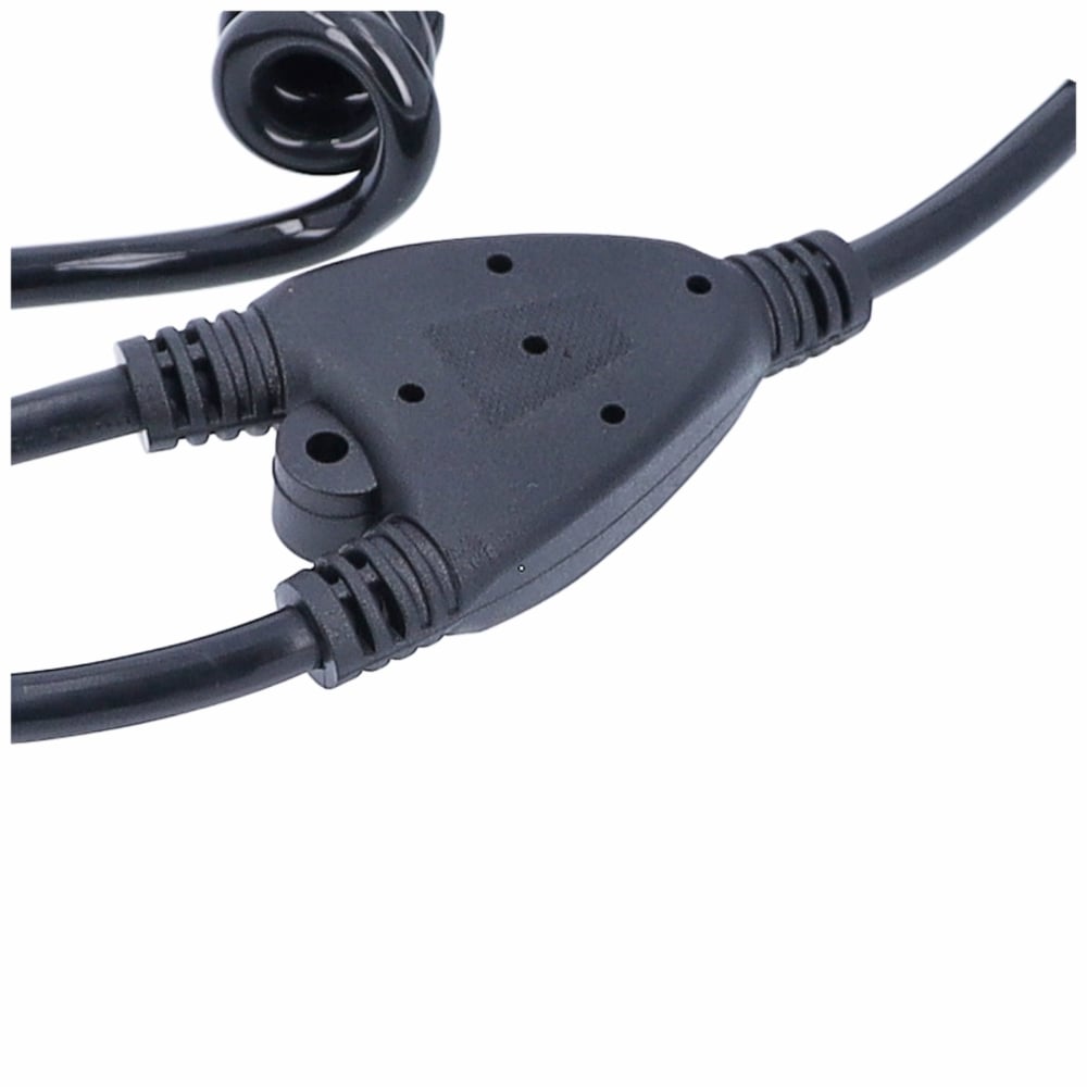 Cablu spiralat cu contact de protecție bidirecțional, negru H05VV-F 3G1,5 230V / 16A / max. 3500W- IP20 extensie până la 2,5 m [3]