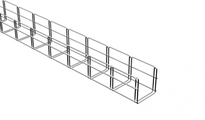 Canal cablu metalic 100x100mm din sarma mesh galvanizat lungime 2m jgheab pentru trasee electrice [1]