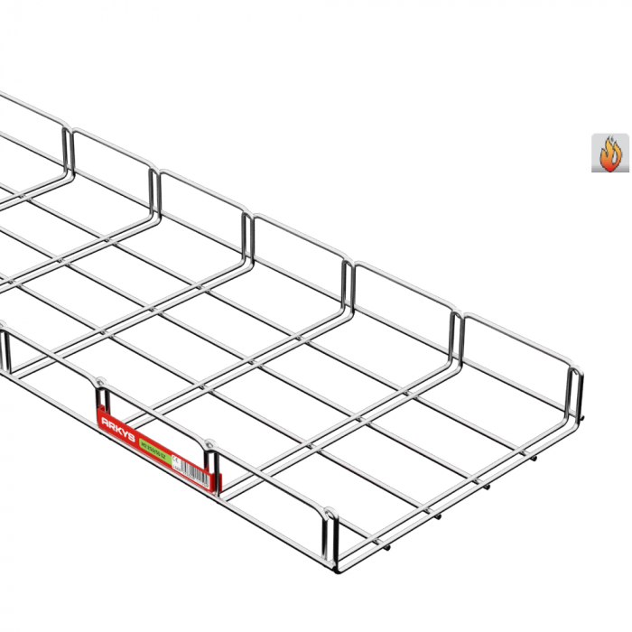 Canal cablu metalic 250x50mm din sarma mesh galvanizat lungime 2 metri jgheab pentru trasee electrice [2]