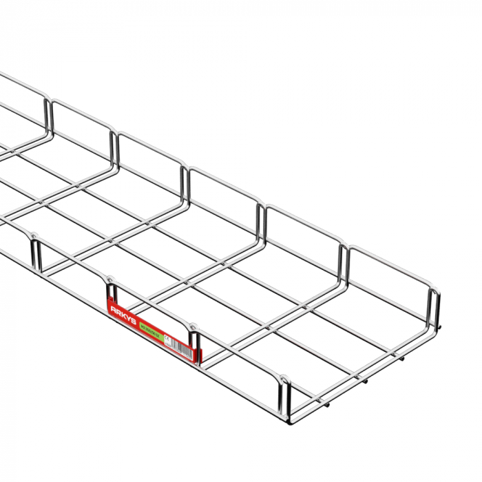 Canal cablu metalic 200x50mm din sarma mesh galvanizat lungime 2 metri jgheab pentru trasee electrice [2]