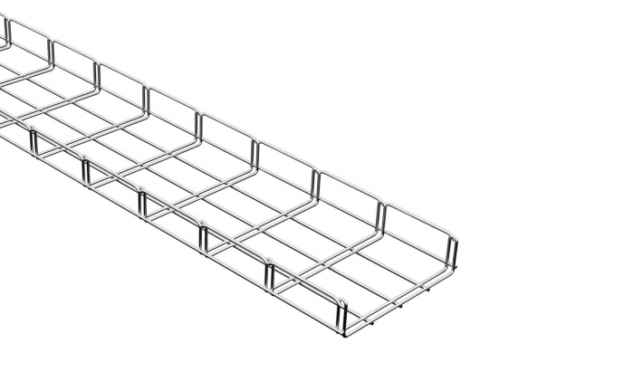 Canal cablu metalic 200x50mm din sarma mesh galvanizat lungime 2 metri jgheab pentru trasee electrice [1]